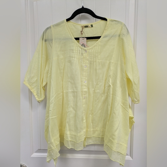 Dolma Tops - Dolma Cherie Cotton Yellow Women's Top